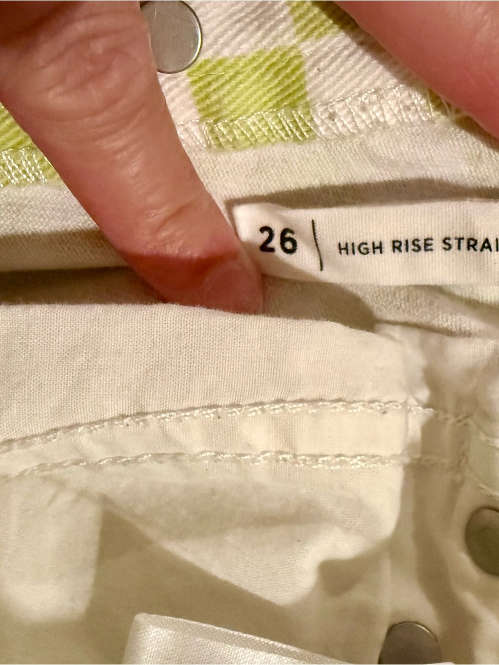 PacSun lime green checkered jeans - Picture 5 of 9